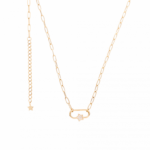 0131CG01 Collier Crystal PVD-Titan-Braun-Beschichtung PVD-Titan-Braun-Beschichtung