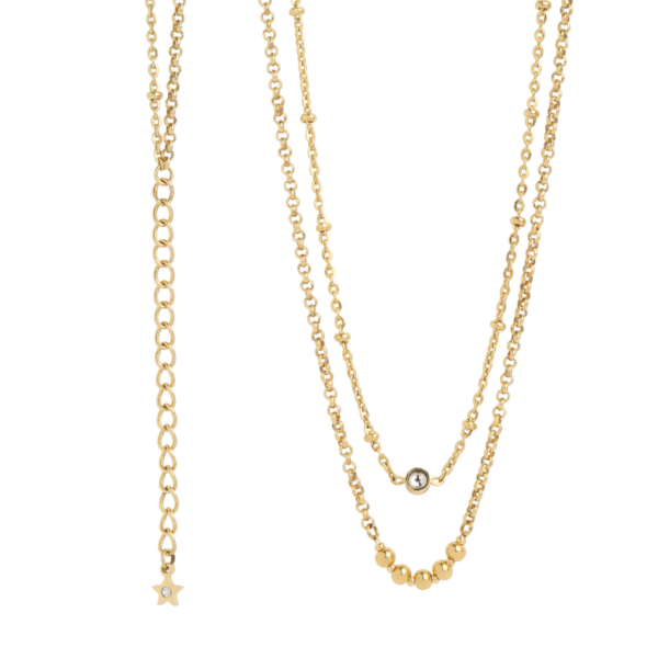 0163CG01 Collier  PVD-Echtgold-Beschichtung PVD-Echtgold-Beschichtung