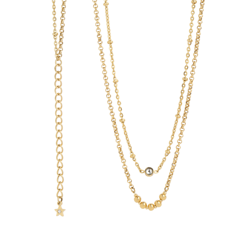 0163CG01 Collier  PVD-Echtgold-Beschichtung PVD-Echtgold-Beschichtung