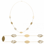 0088CG00 Collier  PVD-Titan-Braun-Beschichtung PVD-Titan-Braun-Beschichtung