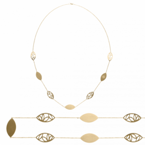 0088CG00 Collier  PVD-Titan-Braun-Beschichtung PVD-Titan-Braun-Beschichtung
