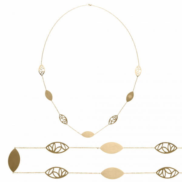 0088CG00 Collier  PVD-Titan-Braun-Beschichtung PVD-Titan-Braun-Beschichtung