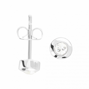 0018OE01 Ohrstecker Crystal poliert poliert