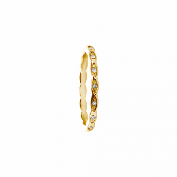0148RG01 Ringe Crystal PVD-Echtgold-Beschichtung PVD-Echtgold-Beschichtung
