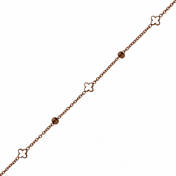 0105KB01 Collier Weiß PVD-Titan-Braun-Beschichtung PVD-Titan-Braun-Beschichtung