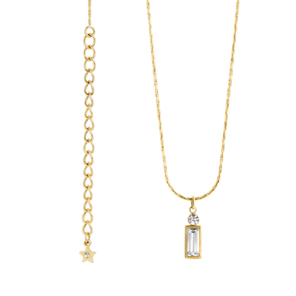 0155CG01 Collier  PVD-Echtgold-Beschichtung PVD-Echtgold-Beschichtung