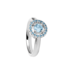 5003RE06 Ringe Aquamarine Rhodium-Veredelung Rhodium-Veredelung