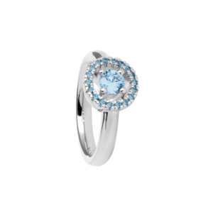 5003RE06 Ringe Aquamarine Rhodium-Veredelung Rhodium-Veredelung