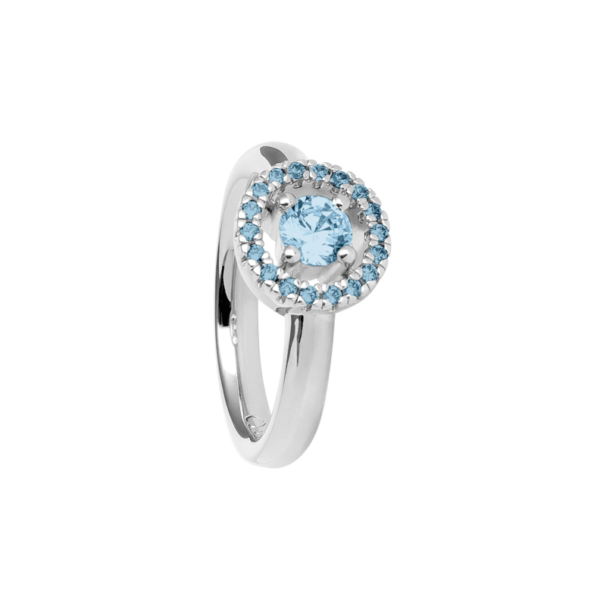 5003RE06 Ringe Aquamarine Rhodium-Veredelung Rhodium-Veredelung