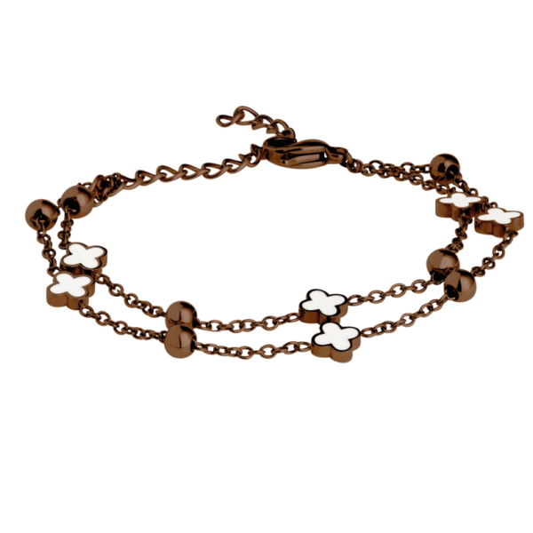 0105BB01 Armbänder Weiß PVD-Titan-Braun-Beschichtung PVD-Titan-Braun-Beschichtung