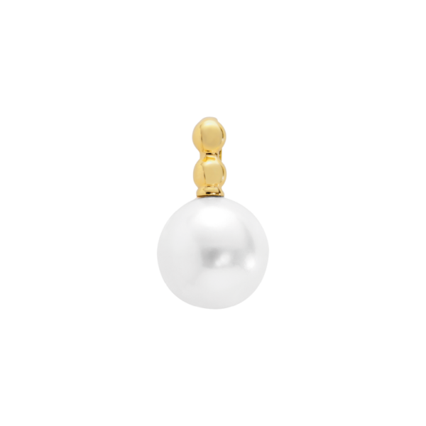 0133AG13 Anhänger Weiß PVD-Echtgold-Beschichtung PVD-Echtgold-Beschichtung