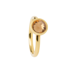 0114RG17 Ringe Smoked Topaz PVD-Echtgold-Beschichtung PVD-Echtgold-Beschichtung
