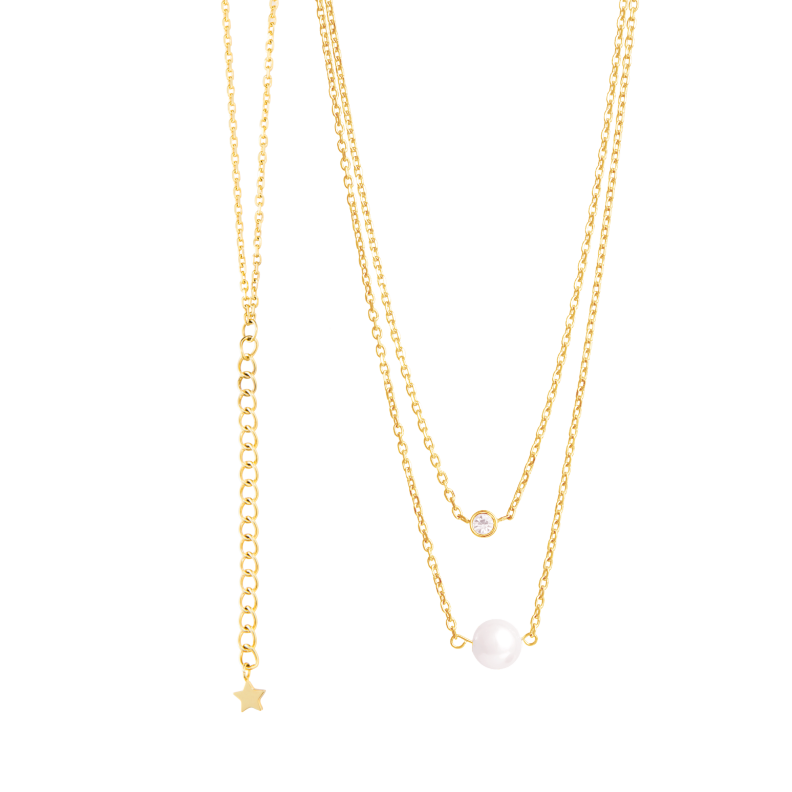 0132CG01 Collier  PVD-Echtgold-Beschichtung PVD-Echtgold-Beschichtung