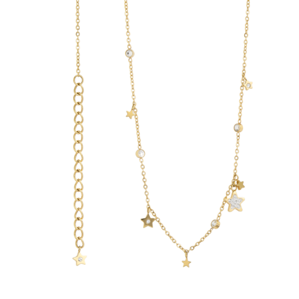0164CG01 Collier Crystal PVD-Echtgold-Beschichtung PVD-Echtgold-Beschichtung