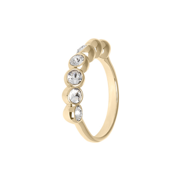 20964GOKY Ringe Crystal Echtgold-Veredelung Echtgold-Veredelung