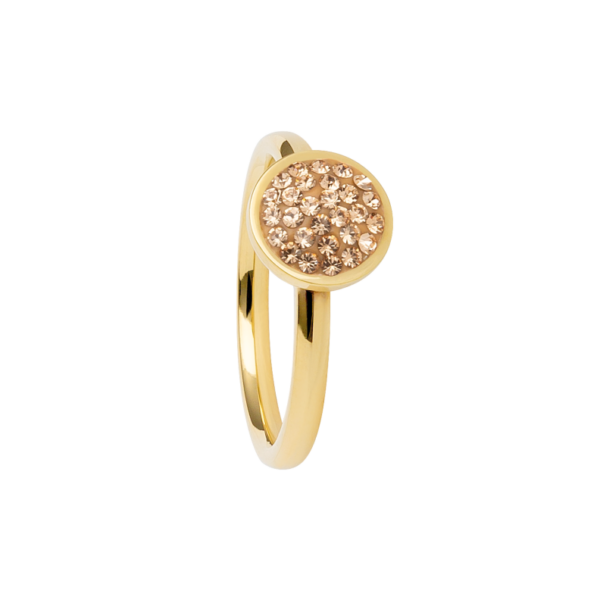 0113RG16 Ringe Light Colorado Topaz PVD-Echtgold-Beschichtung PVD-Echtgold-Beschichtung