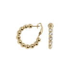 21011GOKY Creolen Crystal Echtgold-Veredelung Echtgold-Veredelung