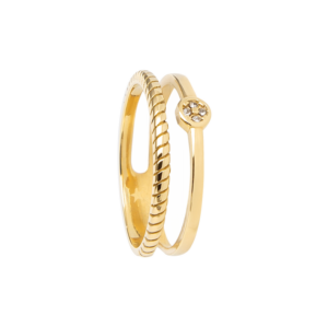 0008RG01 Ringe Crystal PVD-Echtgold-Beschichtung PVD-Echtgold-Beschichtung