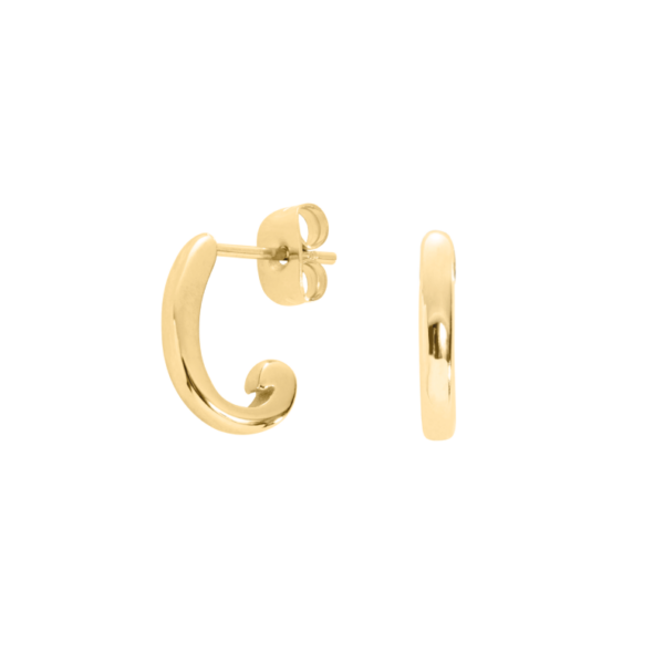 0136OG00 Creolen PVD-Echtgold-Beschichtung PVD-Echtgold-Beschichtung